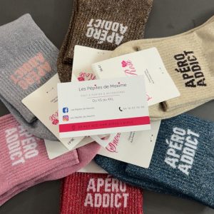Chaussettes à paillettes Apéro addict