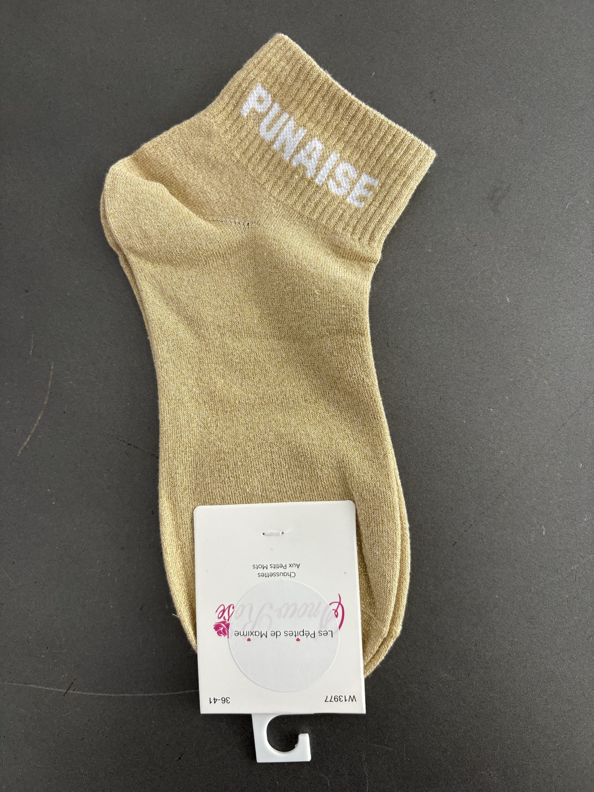 Chaussettes à paillettes « punaise »
