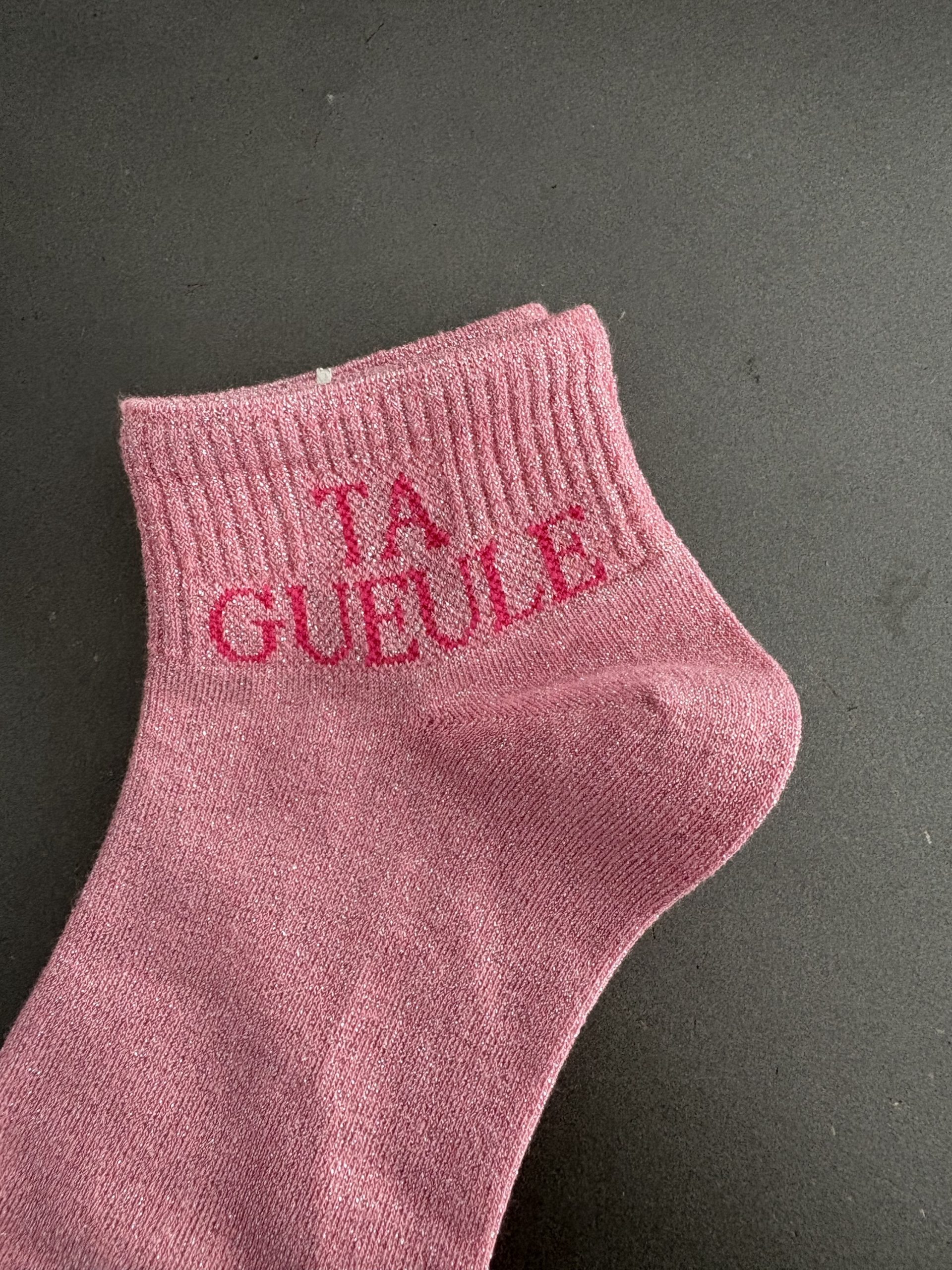 Chaussettes à paillettes « ta gueule » – Image 3