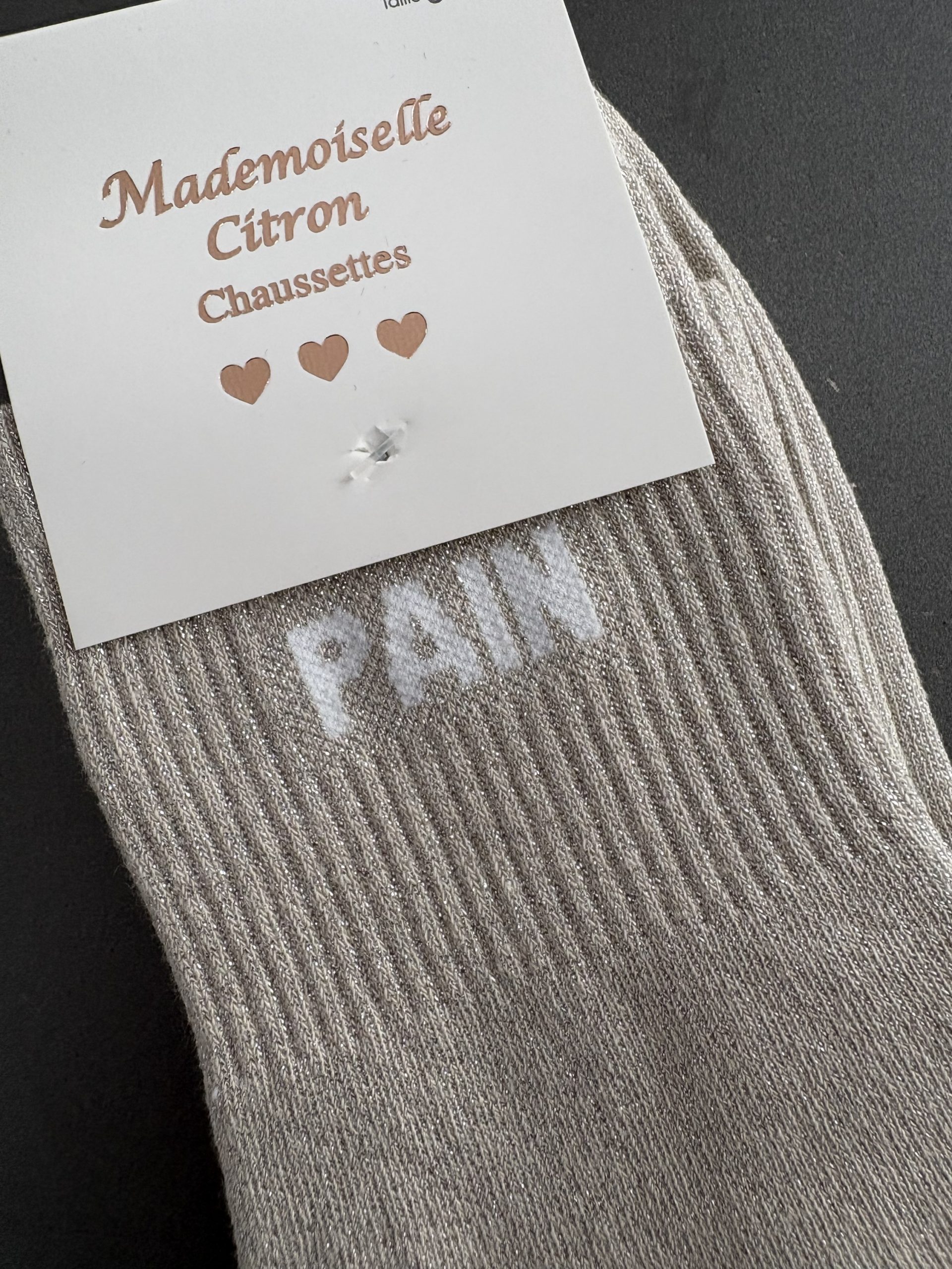 Chaussettes à paillettes « pain » – Image 2