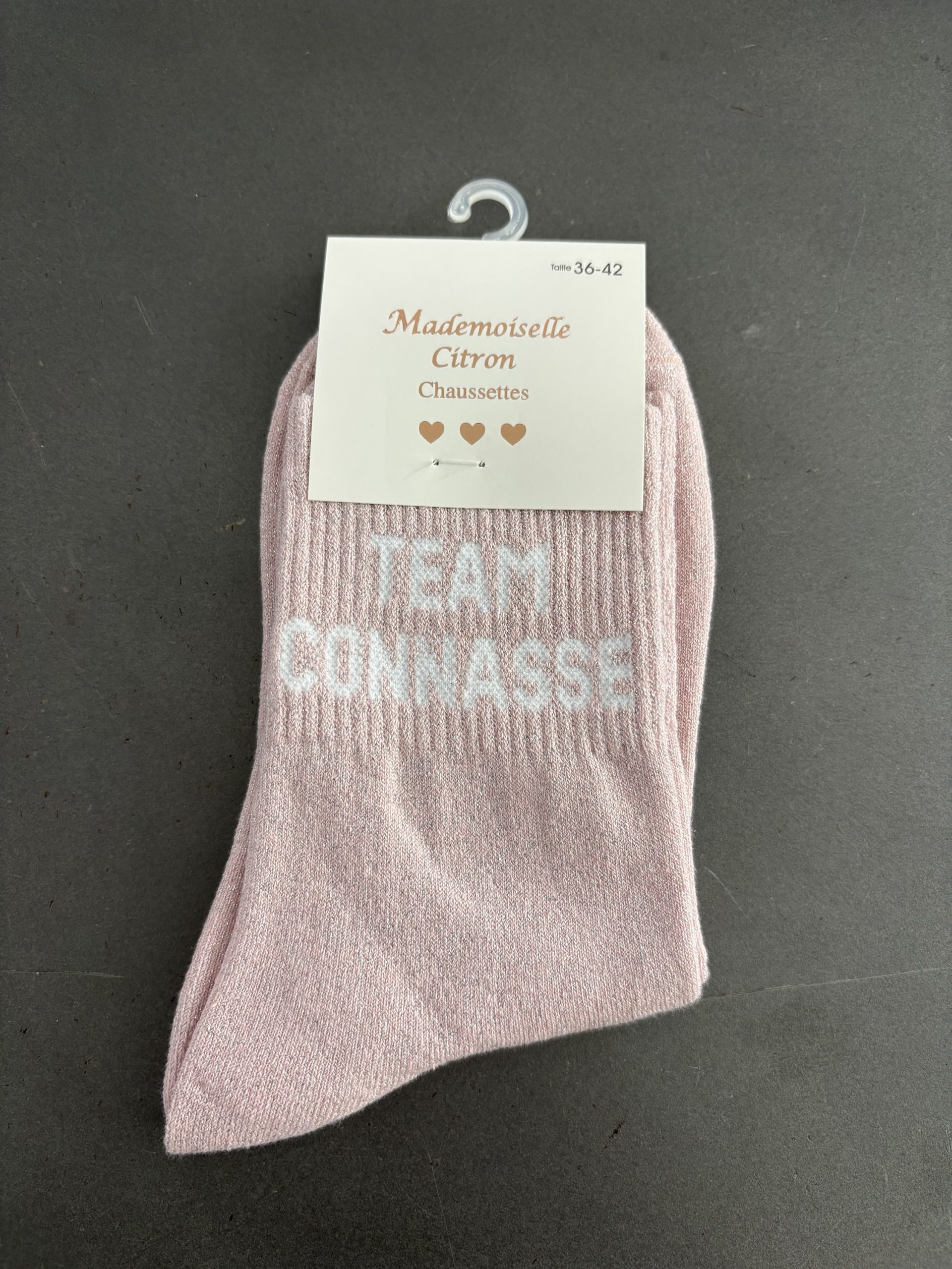 Chaussettes à paillettes « team connasse » – Image 2