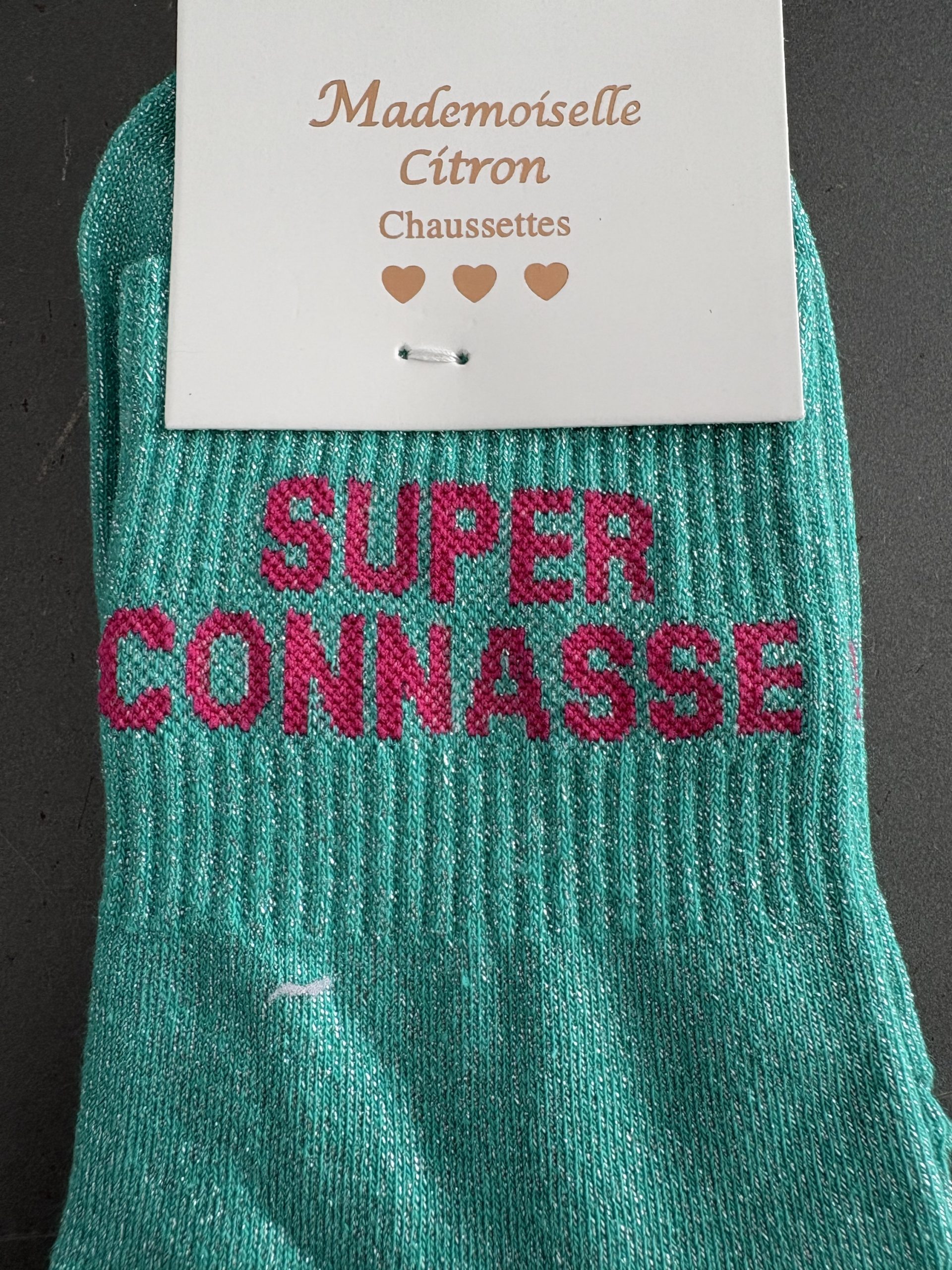 Chaussettes à paillettes « super connasse » – Image 2